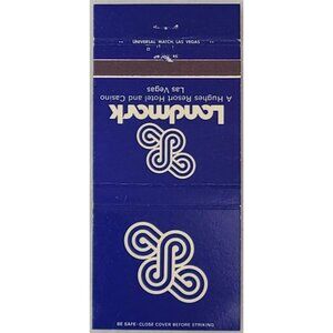 Vintage Landmark Las Vegas Hotel Casino Matchbook Cover Nevada NV